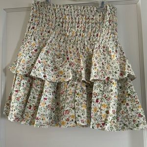 LucyParis Tiered Eyelet Skirt